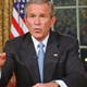 In a televised address to the nation, Bush called for "a little peace and quiet."
